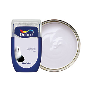 Dulux Walls and Ceilings Matt Paint Violet White 30ml Sample