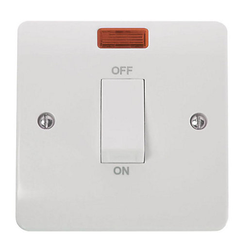 CMA501 1 Gang 50A DP Switch Neon (WH Rocker)