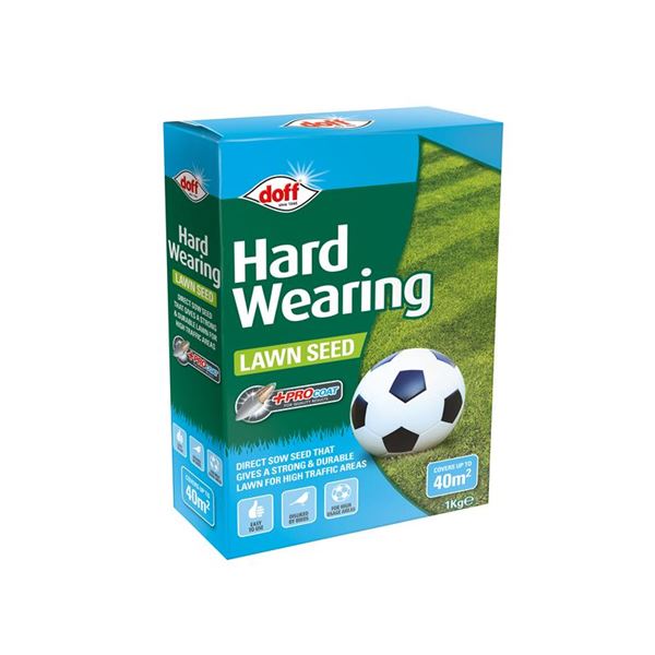 Doff Hardwearing Lawn Seed With Procoat 1kg