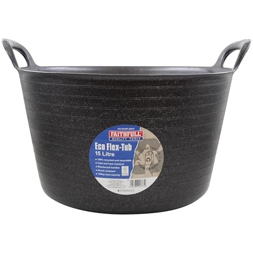 Faithfull Eco Flex Tub 15L - Recycled Black