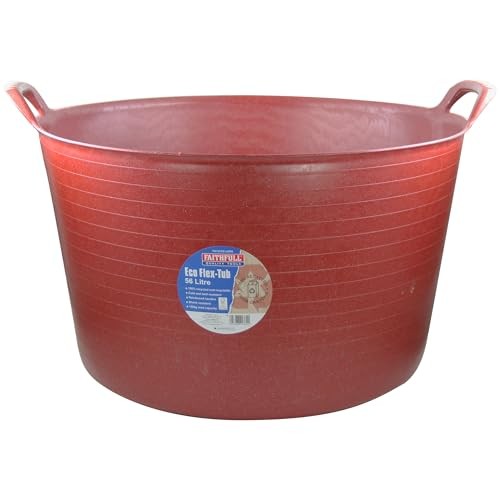 Faithfull Eco Flex Tub 56L - Recycled Red
