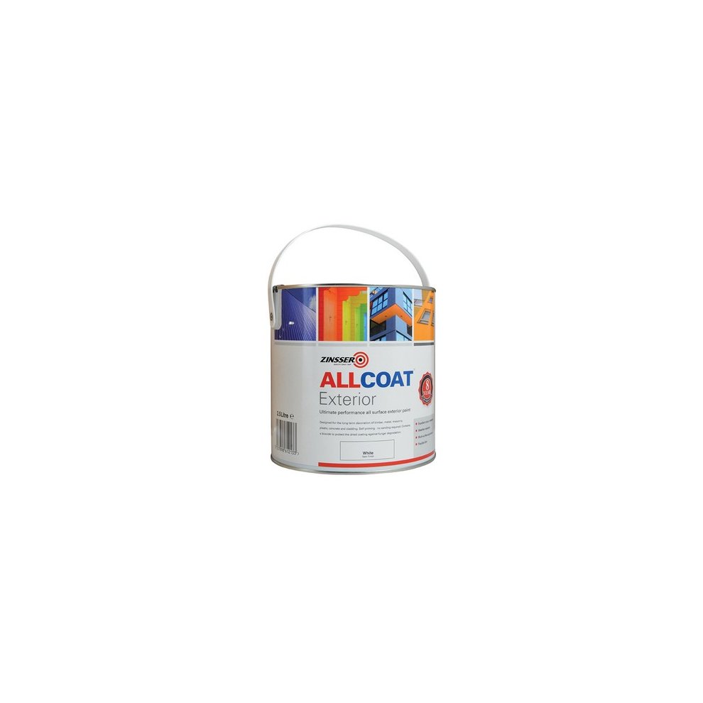 Zinsser Allcoat  Satin Exterior White 2.5L