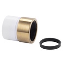McAlpine Straight Connector ABS to Brushed Brass