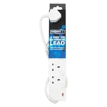 [EXT1301GE] Daewoo 6 Gang 2m Extension - Switched in Poly Bag 13amp 1.25mm Cable