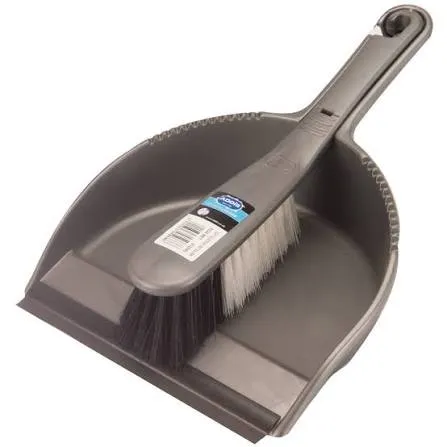 Addis Soft Dustpan & Brush Metallic