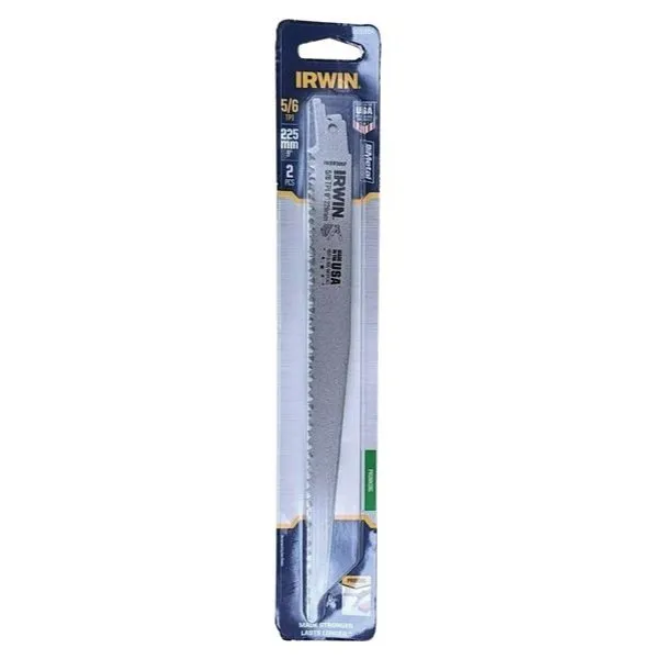 [IRWIW1016914] Irwin Wood Pruning Sabre Saw Blade 225mm (Pack 2)