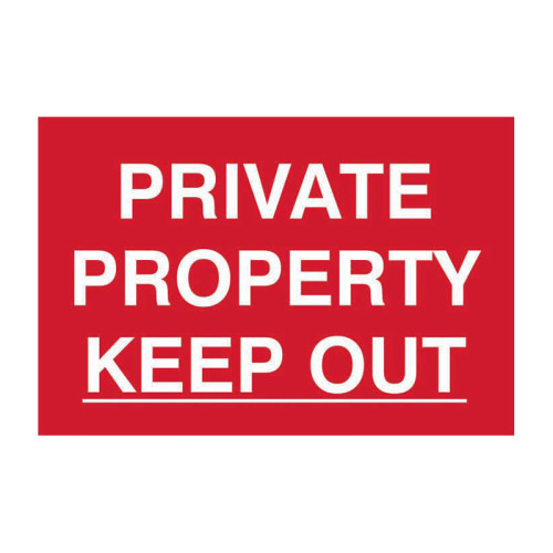 [1652] Centurion Private property Keep out - Self Adhesive PP (300 x 200mm)