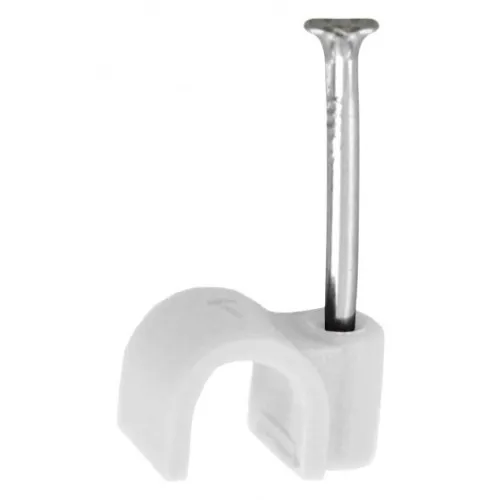 Centurion 3.5mm White Round Cable Clips (Pack of 18)