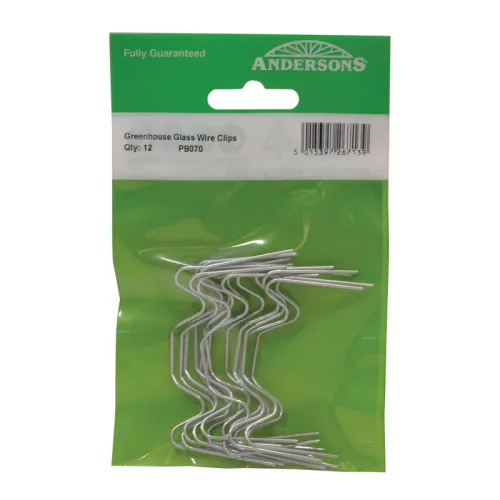 Andersons 65mm Spring Wire Glazing W Clips (Pack of 12)