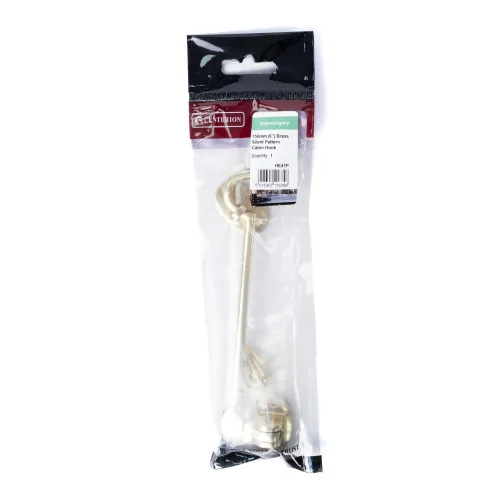 Centurion 150mm (6") Brassed Silent Pattern Cabin Hook
