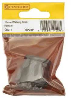Centurion 19mm Black Rubber Walking Stick Ferrule