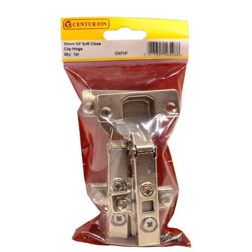 Centurion 35mm NP Soft Close Clip On Sprung Conc Hinge 95 Deg (1 pair)