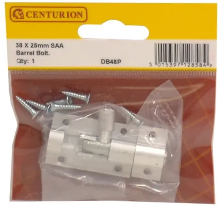 Centurion 38mm Aluminium Straight Barrel Bolt