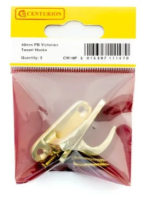 Centurion 40mm Brassed Victorian Tassle Hook