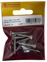 Centurion 5mm x 30mm Pozi CSK Stainless Steel Multi Pupose Screws (Pack of 10)