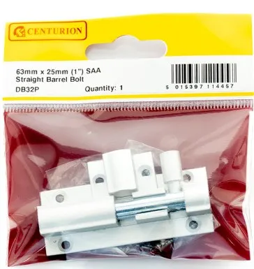 Centurion 63mm Aluminium Straight Barrel Bolt