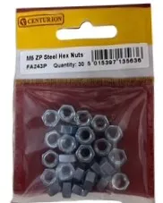 [FA243P] Centurion M5 Zinc Steel Hex Nuts (Pack of 30)