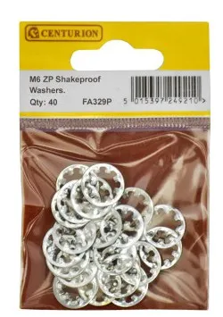 Centurion M6 ZP Shakeproof Washer (Pack of 40)
