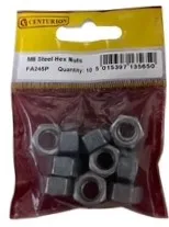 Centurion M8 Zinc Steel Hex Nuts  (Pack of 10)