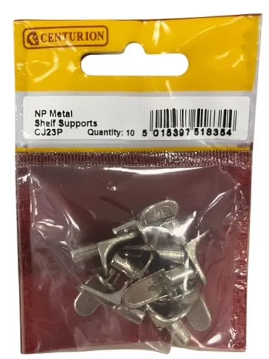 Centurion Nickel Plated Metal Shelf Supports (Pack of 10)