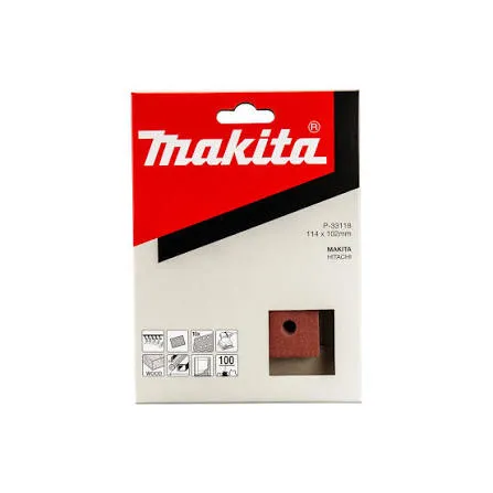 Makita Sanding Pads 100 Grit 114 x 102mm P-33118